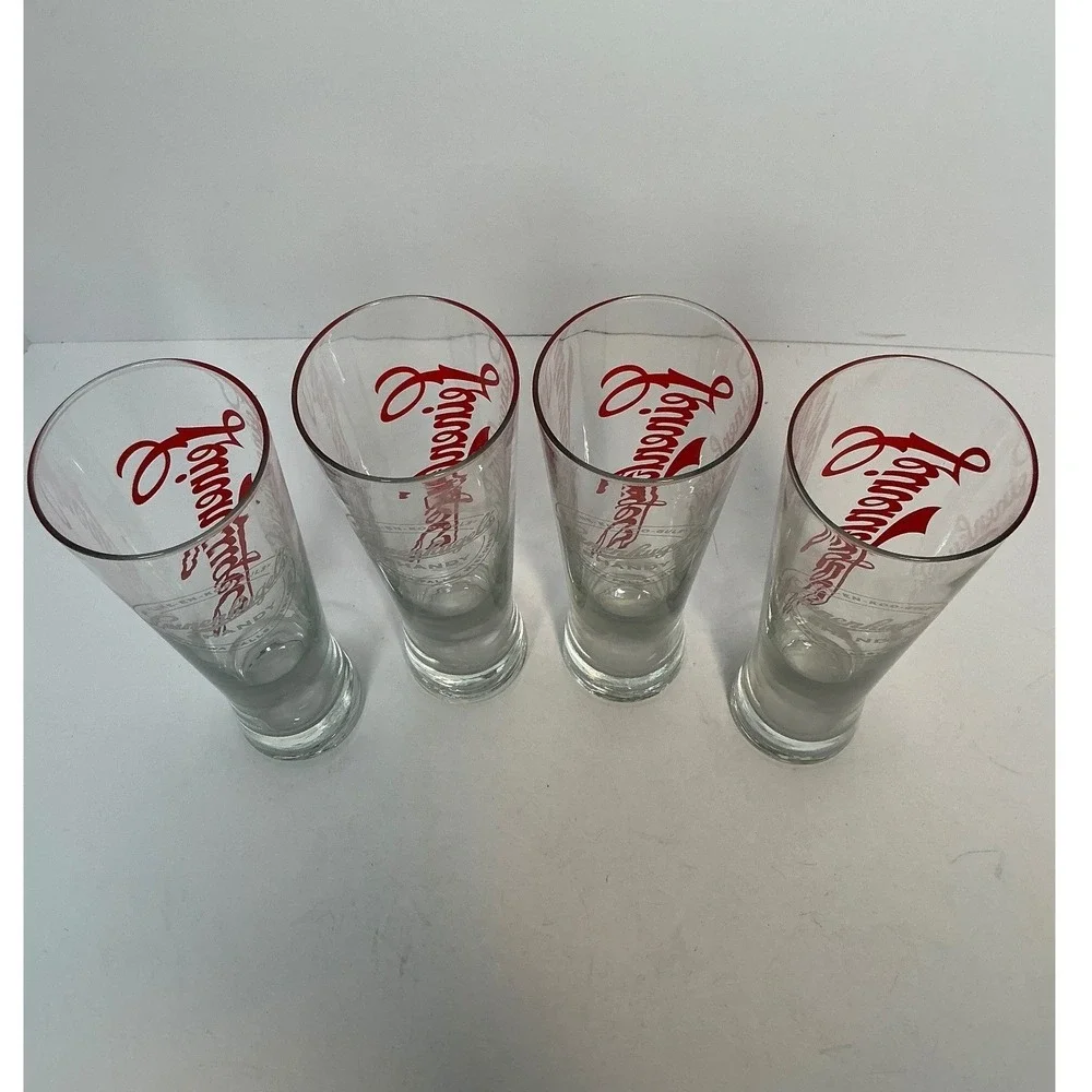 Leinenkugel's Pilsner Beer Glasses Unisex OS Clear Red‎ Logo Set of 6 Shandy 9